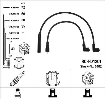 NGK 5402 - Ignition Cable Kit autospares.lv