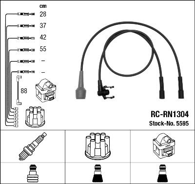 NGK 5595 - Ignition Cable Kit autospares.lv