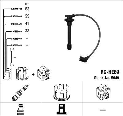 NGK 5049 - Ignition Cable Kit autospares.lv