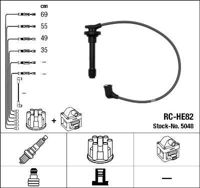 NGK 5048 - Ignition Cable Kit autospares.lv