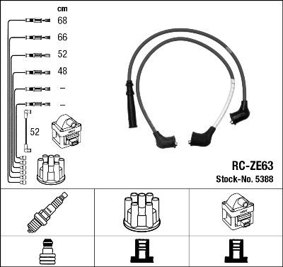 NGK 5388 - Ignition Cable Kit autospares.lv