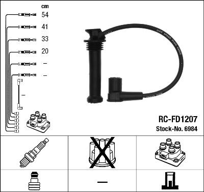 NGK 6984 - Ignition Cable Kit autospares.lv