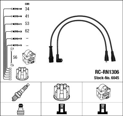 NGK 6045 - Ignition Cable Kit autospares.lv