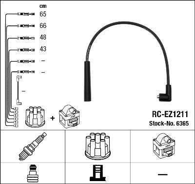 NGK 6365 - Ignition Cable Kit autospares.lv