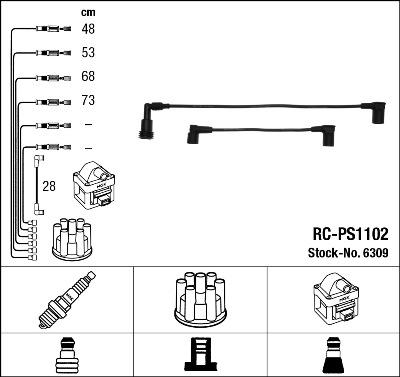 NGK 6309 - Ignition Cable Kit autospares.lv