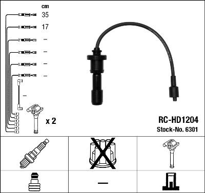 NGK 6301 - Ignition Cable Kit autospares.lv