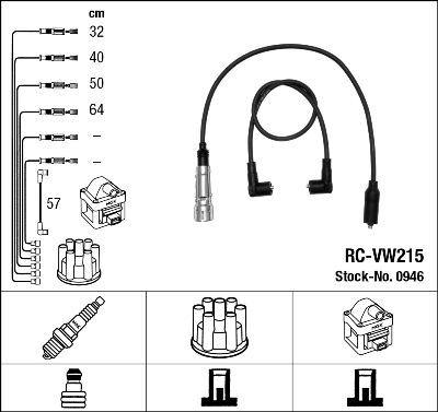 NGK 0946 - Ignition Cable Kit autospares.lv