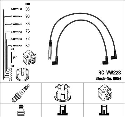 NGK 0954 - Ignition Cable Kit autospares.lv