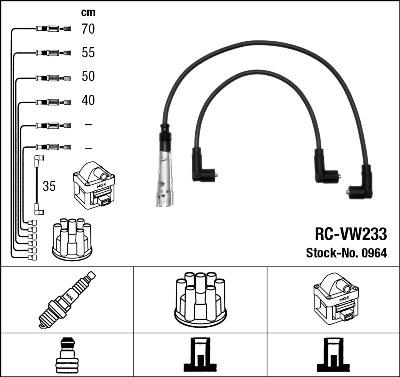 NGK 0964 - Ignition Cable Kit autospares.lv