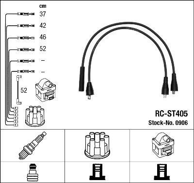 NGK 0906 - Ignition Cable Kit autospares.lv