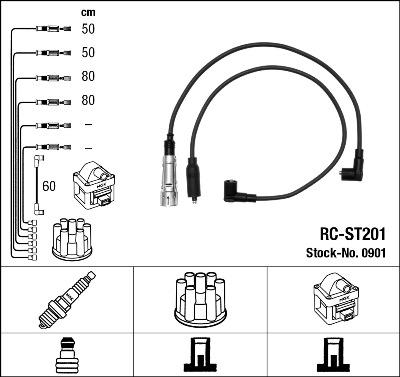 NGK 0901 - Ignition Cable Kit autospares.lv