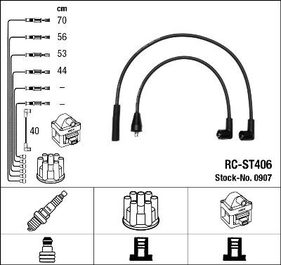 NGK 0907 - Ignition Cable Kit autospares.lv