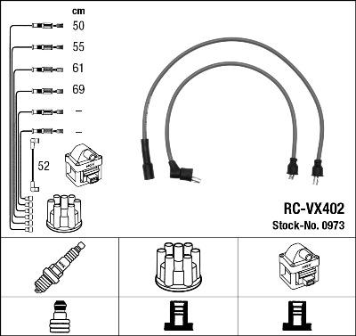 NGK 0973 - Ignition Cable Kit autospares.lv