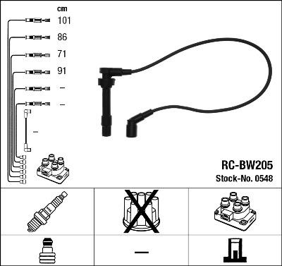 NGK 0548 - Ignition Cable Kit autospares.lv