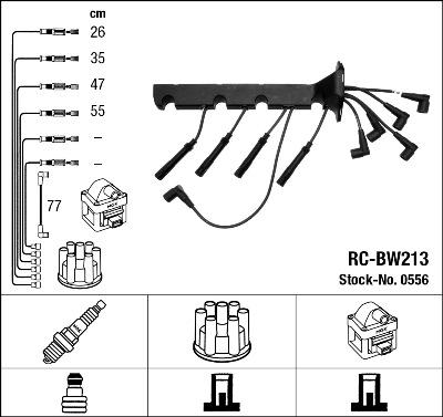 NGK 0556 - Ignition Cable Kit autospares.lv