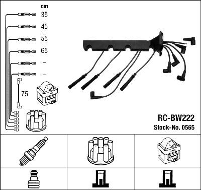 NGK 0565 - Ignition Cable Kit autospares.lv