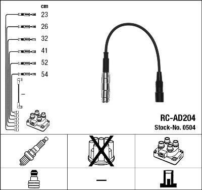 NGK 0504 - Ignition Cable Kit autospares.lv