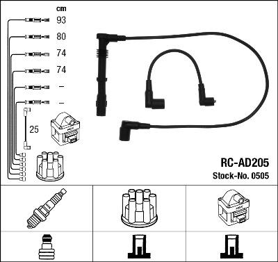 NGK 0505 - Ignition Cable Kit autospares.lv