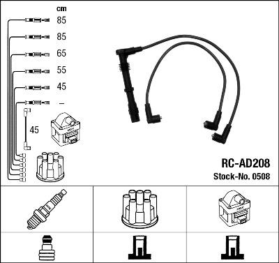 NGK 0508 - Ignition Cable Kit autospares.lv