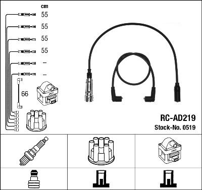 NGK 0519 - Ignition Cable Kit autospares.lv