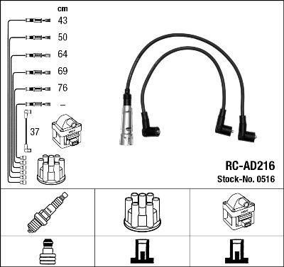 NGK 0516 - Ignition Cable Kit autospares.lv