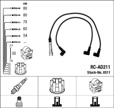 NGK 0511 - Ignition Cable Kit autospares.lv