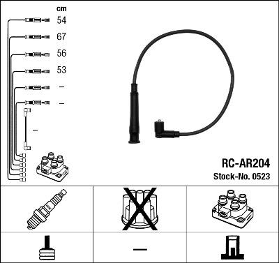 NGK 0523 - Ignition Cable Kit autospares.lv