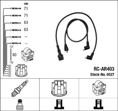 NGK 0527 - Ignition Cable Kit autospares.lv