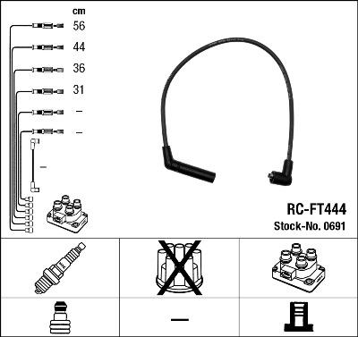 NGK 0691 - Ignition Cable Kit autospares.lv
