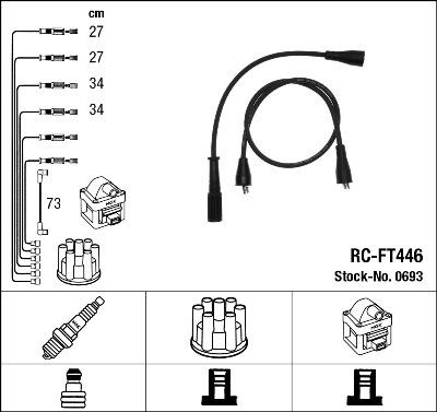 NGK 0693 - Ignition Cable Kit autospares.lv