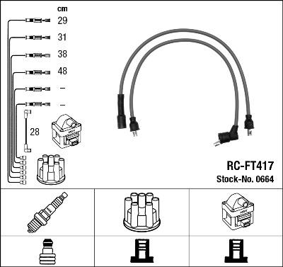 NGK 0664 - Ignition Cable Kit autospares.lv