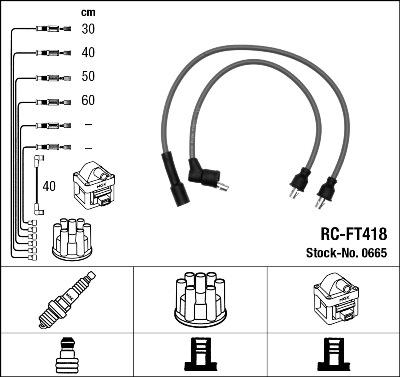 NGK 0665 - Ignition Cable Kit autospares.lv