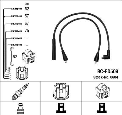 NGK 0604 - Ignition Cable Kit autospares.lv