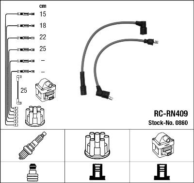 NGK 0860 - Ignition Cable Kit autospares.lv
