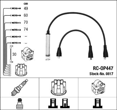 NGK 0817 - Ignition Cable Kit autospares.lv