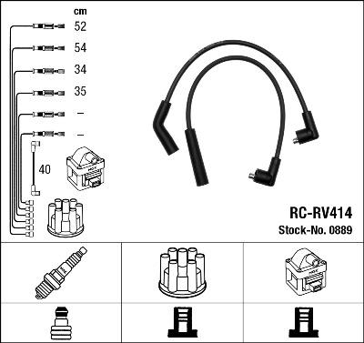 NGK 0889 - Ignition Cable Kit autospares.lv