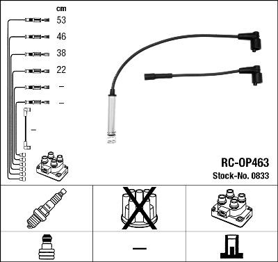 NGK 0833 - Ignition Cable Kit autospares.lv