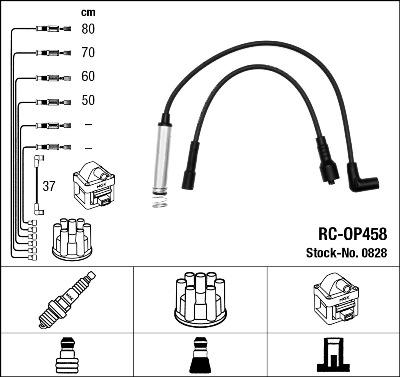 NGK 0828 - Ignition Cable Kit autospares.lv