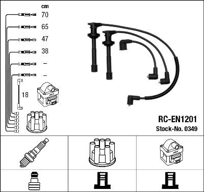 NGK 0349 - Ignition Cable Kit autospares.lv