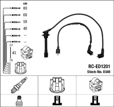 NGK 0348 - Ignition Cable Kit autospares.lv