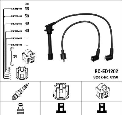 NGK 0350 - Ignition Cable Kit autospares.lv