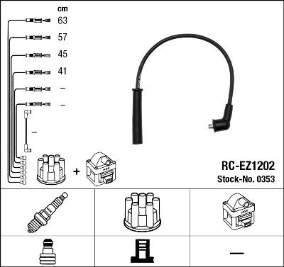 NGK 0353 - Ignition Cable Kit autospares.lv