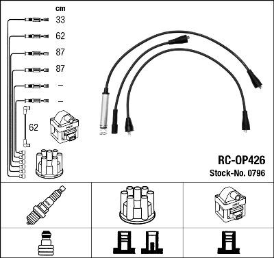 NGK 0796 - Ignition Cable Kit autospares.lv