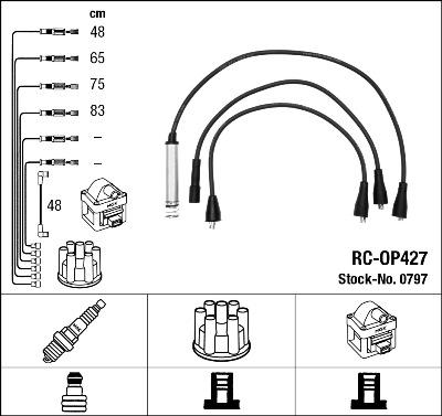 NGK 0797 - Ignition Cable Kit autospares.lv