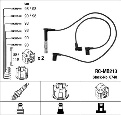 NGK 0748 - Ignition Cable Kit autospares.lv