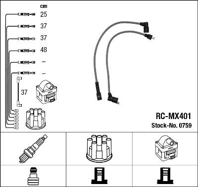 NGK 0759 - Ignition Cable Kit autospares.lv