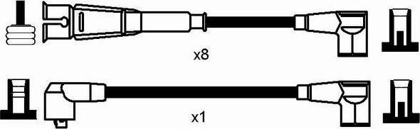 NGK 0751 - Ignition Cable Kit autospares.lv