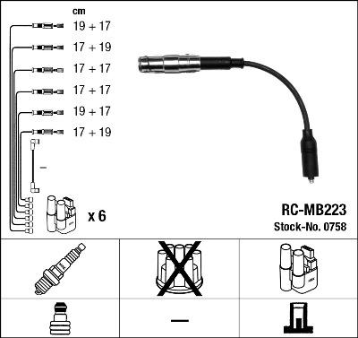 NGK 0758 - Ignition Cable Kit autospares.lv