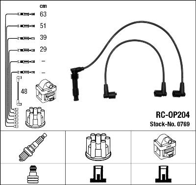 NGK 0769 - Ignition Cable Kit autospares.lv