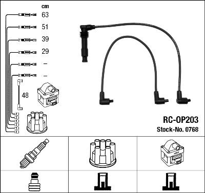 NGK 0768 - Ignition Cable Kit autospares.lv